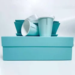 2PCS/set Porcelain Mugs With Box and Bag Luxury Wedding Birthday Gift Ceramic Coffee Tea Milk Water Cups For Home Family Friends