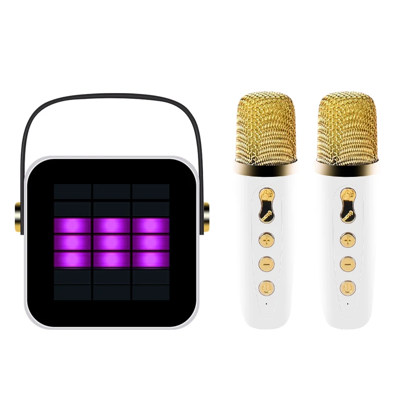 

Mini Karaoke Machine with Microphone Wireless Bluetooth Speaker with Home Handheld Karaoke Mics for Kids and Adults Home Party