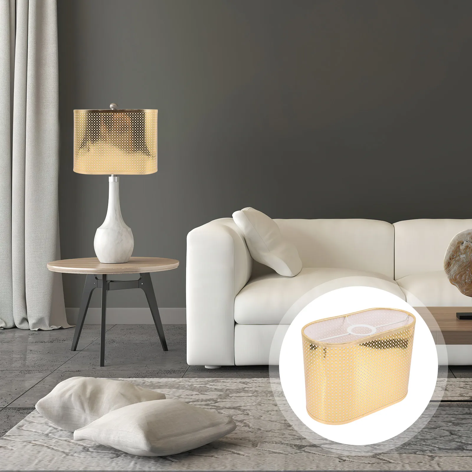 Fabric Lamp Shade Table Desk Floor Lamp Cover Home Room Light Shade Easy Install Fabric Lampshade Floor Lampshade
