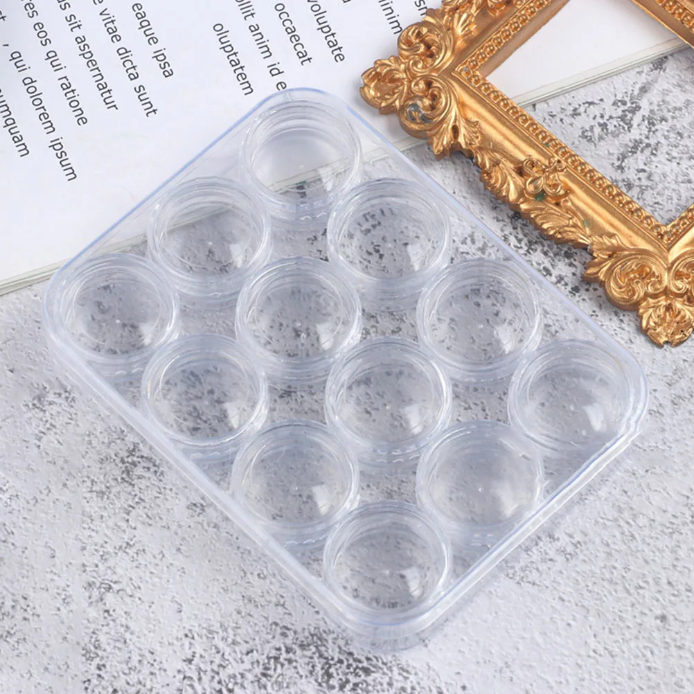 

Nail Storage Box 3 Sets Small PVC Container Decor Accessory Rounded Manicure Art Holder Compact Size Durable Transparent