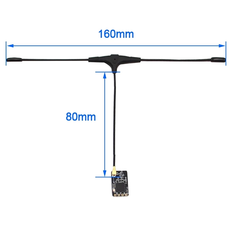 Приемник ELRS 915 МГц NANO Expresslrs с антенной Т-типа для RC FPV траверсирующих дронов, запчасти, аксессуары