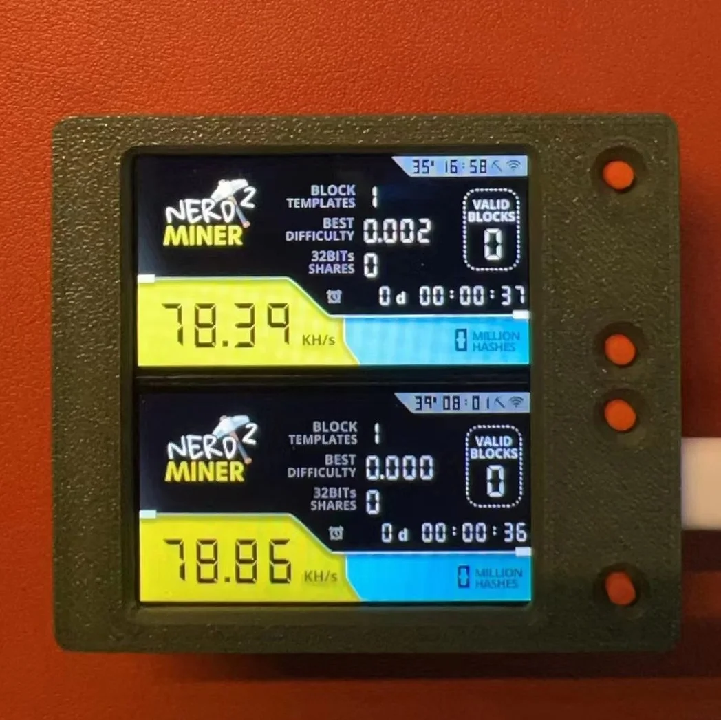 Officiële Nerdminer V 2.0 T-Display S3 Bitcoin Nerd Mijnwerker Hashrate 78kh/S V1.6.3 Bitcoin Btc Loterij Mijnwerker Lilygo Btc Loterij Mijnwerker