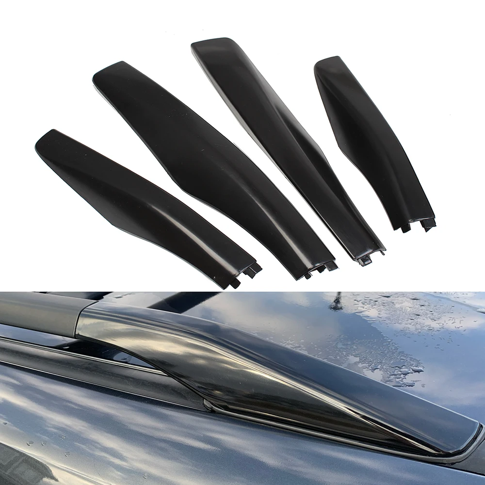 4pcs Black ABS Roof Rack Caps For Lexus RX330 RX350 RX400 2004 2005 2006 20072008 2009 Rack Bar Rail End Replacement Shell