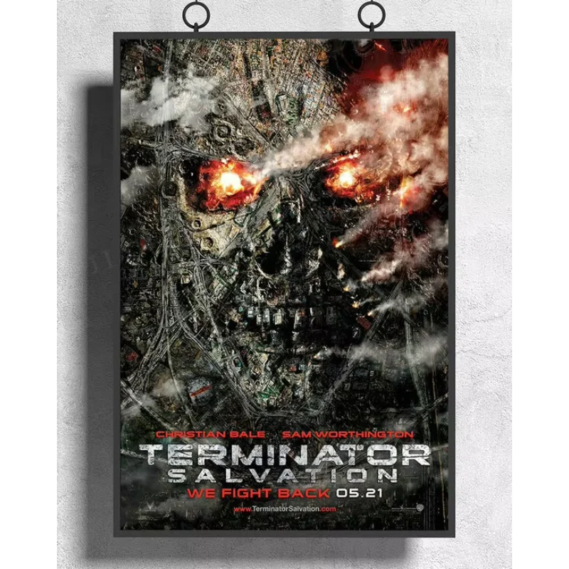 H148 Terminator Salvation película pegatina de pared cartel de seda arte decoración del hogar