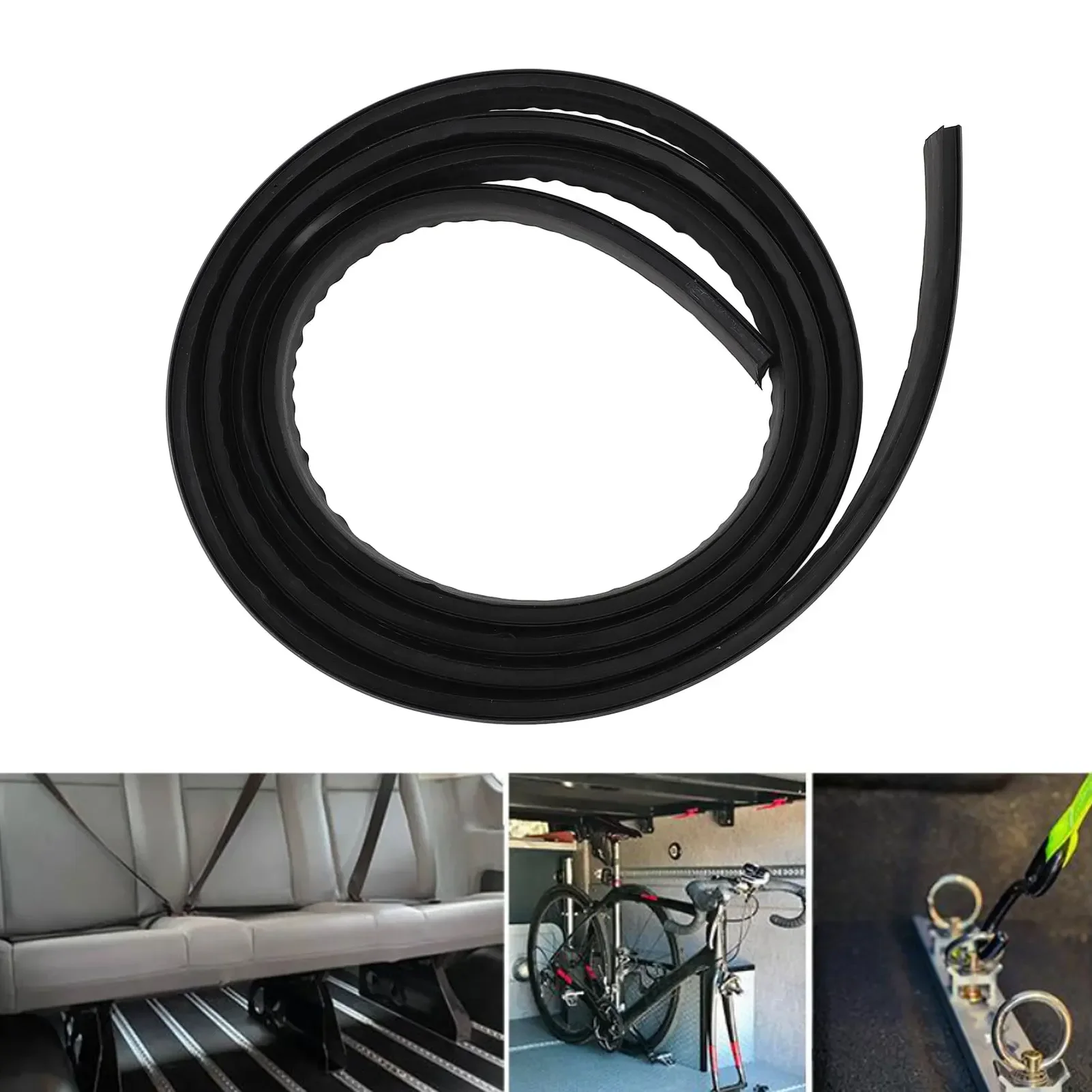 

L Shape Track Rubber Dust Strip Rubber 2m Press-In Compatible With All L Track Style For Motorcycle ATV Hand Cart Cargo Handling