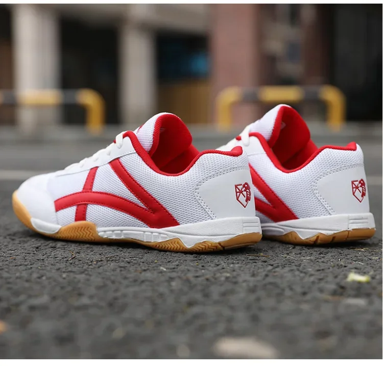 U nisexในร่มการฝึกอบรมตารางรองเท้าเทนนิสผู้ชายช็อกการฝึกอบรมมืออาชีพกีฬาแฮนด์บอลรองเท้าผ้าใบผู้หญิงระบายอากาศรองเท้าเทนนิส