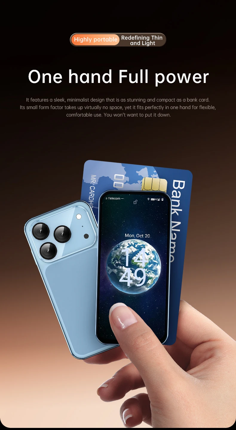 SOYES XS19 Pro Mini Smartphone Android 12 LTE 4G 3.88'' 4GB RAM 64GB ROM Dual SIM 2000mAh Face Unlock Small Mobile Phone