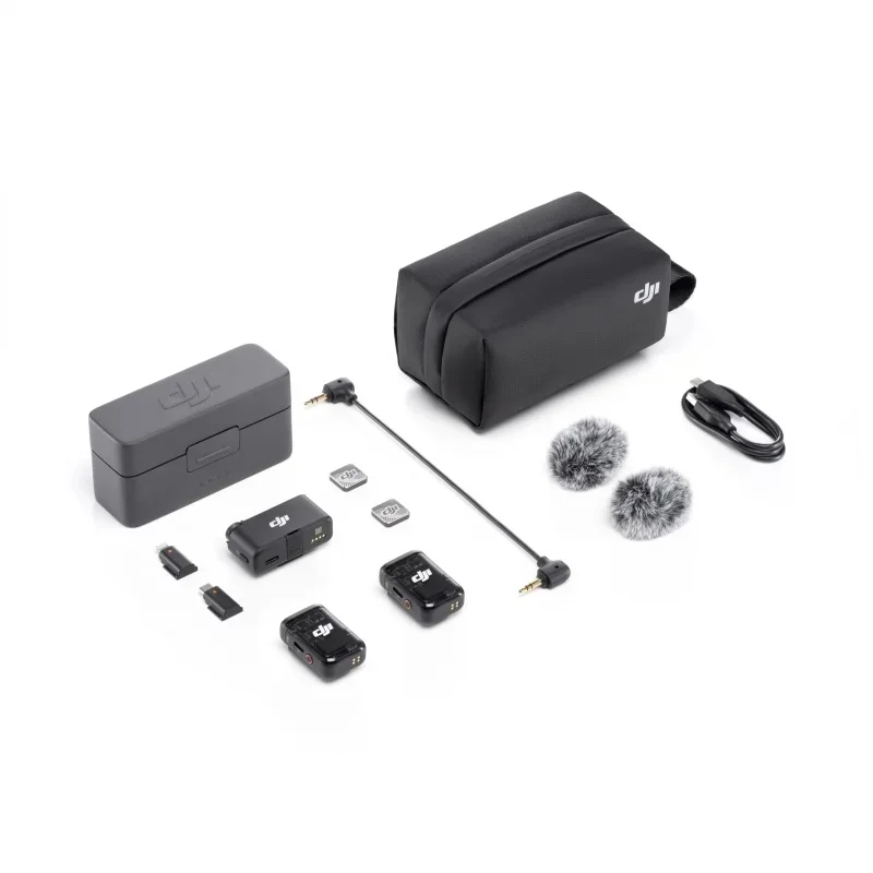 DJI Mic 2 Wireless Microphone with Intelligent Noise Cancelling Optimized Sound 250