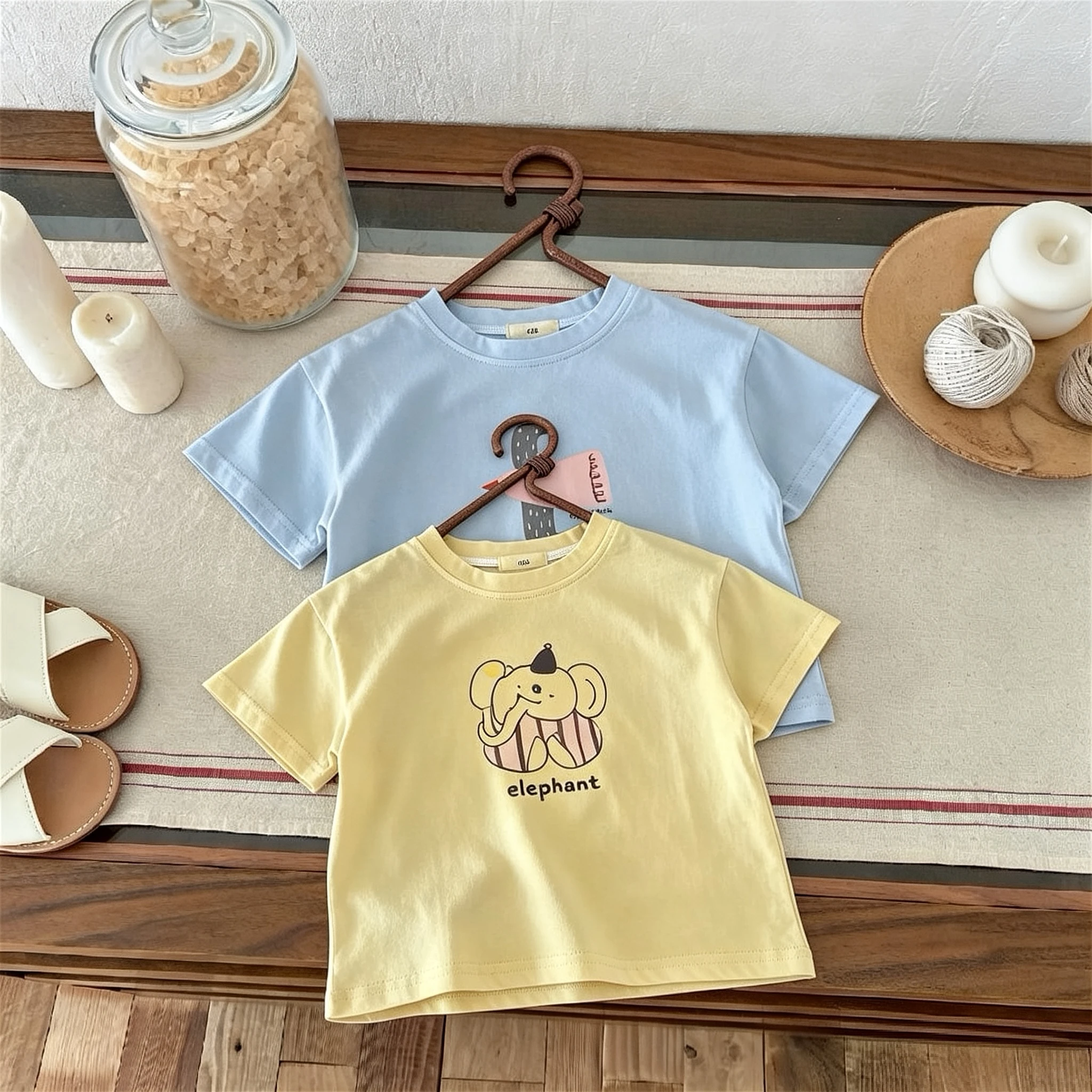 

Summer Clothes Kids T-shirts Short Sleeved Tops Simple Fashion Versatile Children's Casual Tees Baby Girl Boy O-neck T Shirt