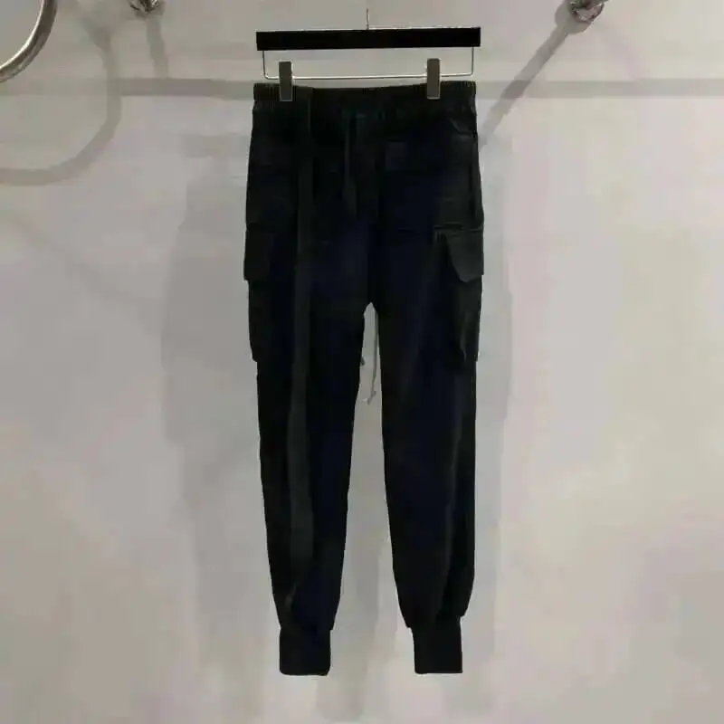 HKSH Men'stide Dark Wszechstronna odzież robocza Casual Pocket Decoration Slim Fit Długie spodnie Bawełniana moda RO Style Chic Trousers HK1386 — zdjęcie 3
