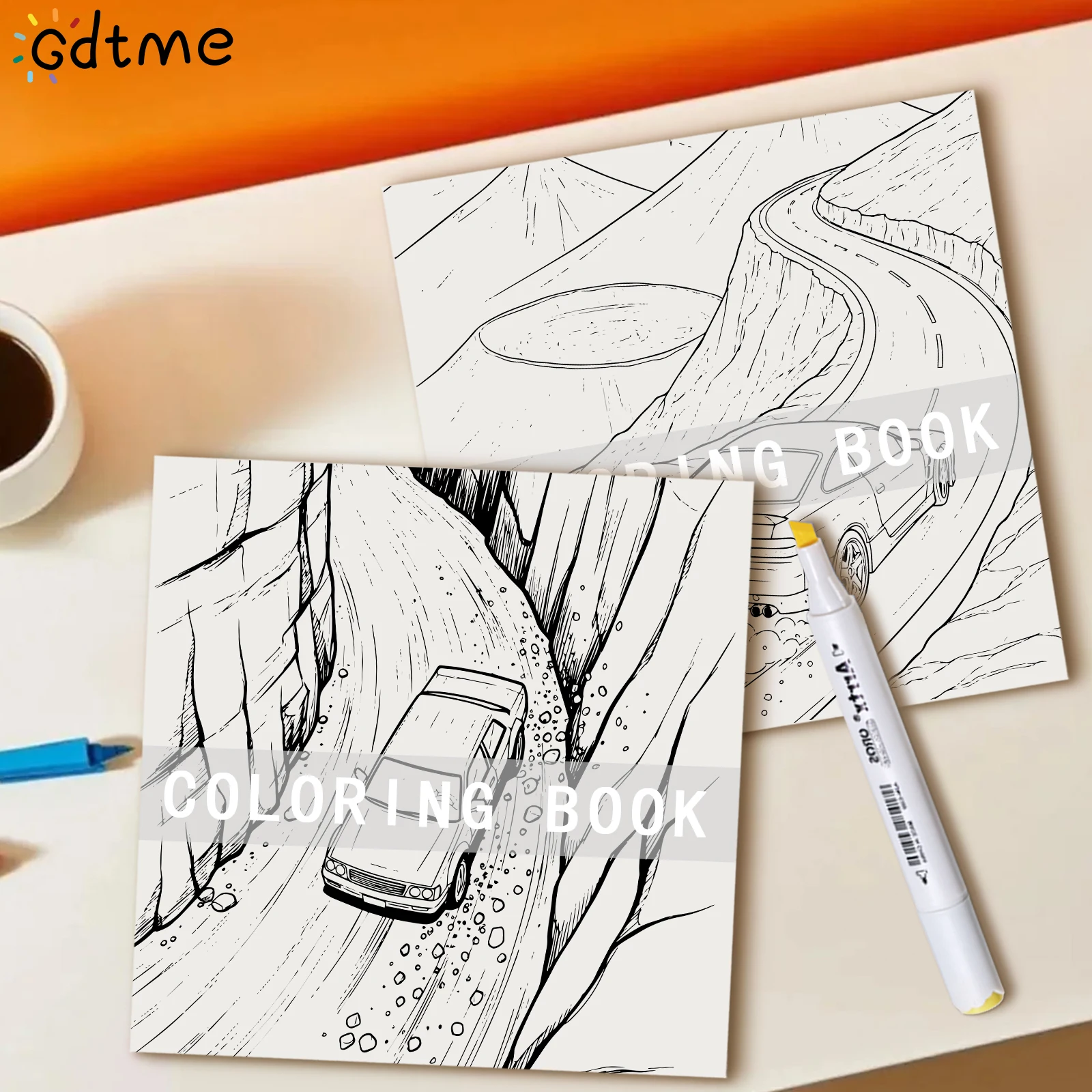 ANIMATED DRIFT CAR Coloring Book for Adult 24 Pages Stress Relief Art Activity DIY Painting Drawing Book - Ideal Gift image 6