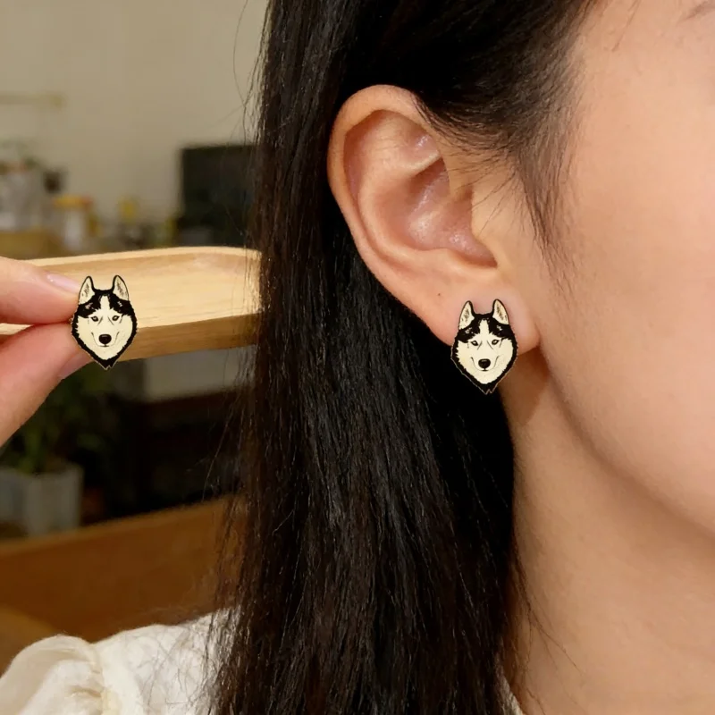 

Персонализированные серьги с изображением питомца, женские модные серьги из нержавеющей стали, подарки для женщин