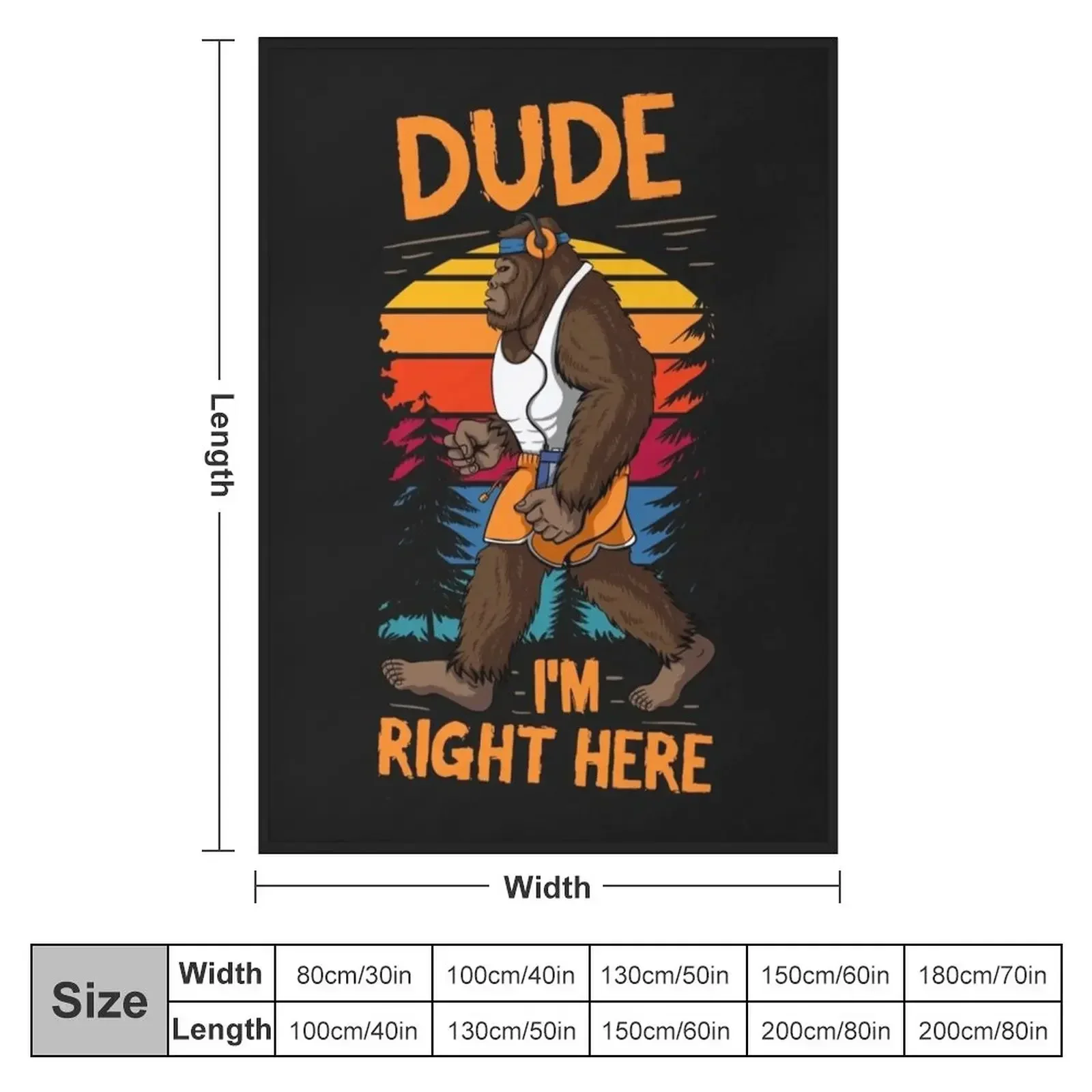 Dude Im Right Bigfoot Sasquatch Camping Throw Blanket manga Soft Plaid Blankets For Baby Blankets