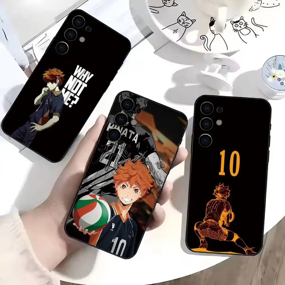 Haikyu Shoyo Hinata Phone Case For Samsung S26,S25,S24,S23,S22,S21,S30,Ultra,Plus,Fe,Soft Silicone Black Cover