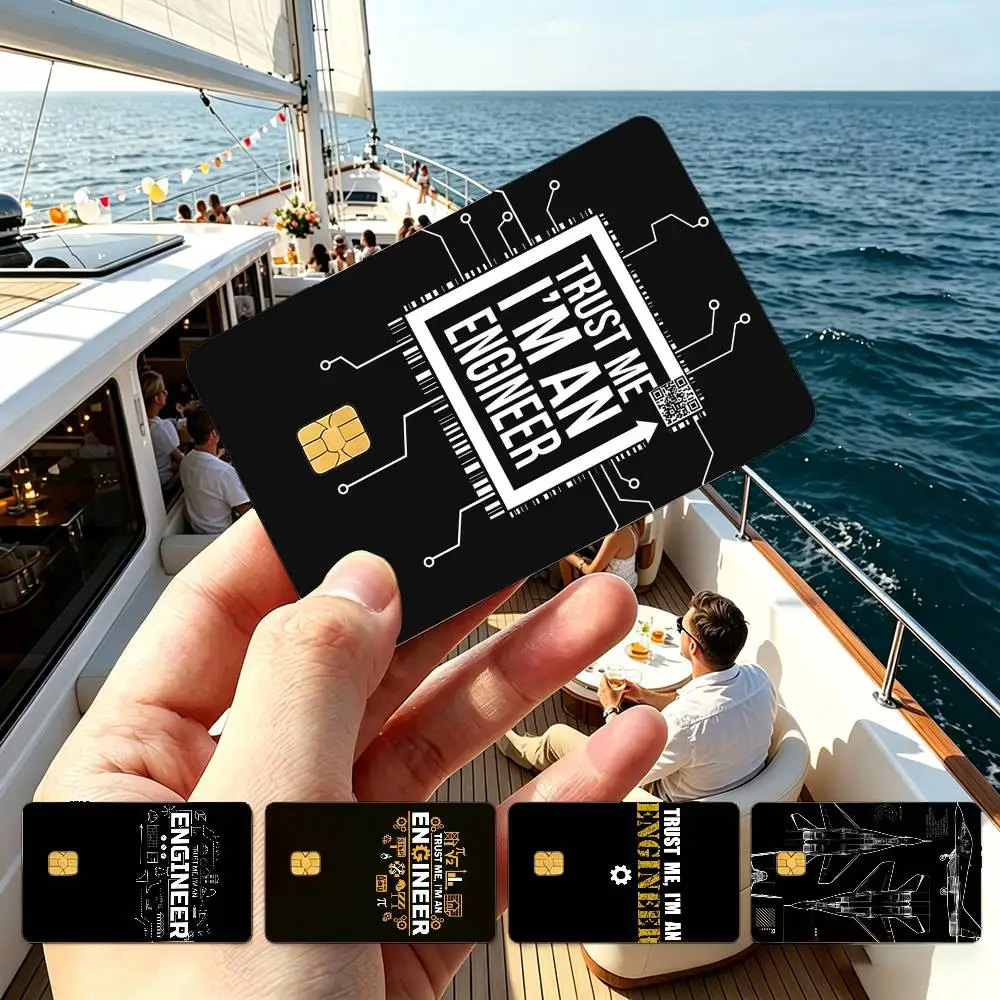 Trust Me I M An Engineer Credit Card HD Stickers Game Card Decal Small Chip Waterproof Sticker Gift