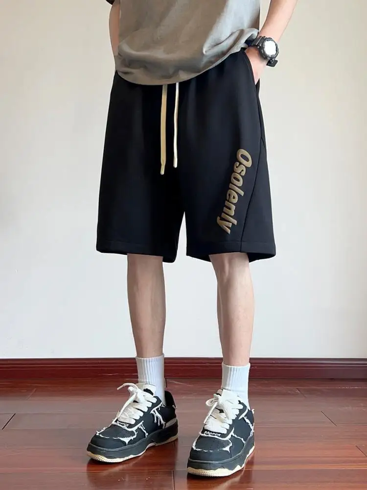 

Men's Sport orts 2024 New American Baskeall Pants Summer Five-Quarter Casual Straight Leg Printed Comfortable Faion