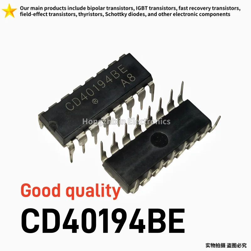 10PCS CD40194BE DIP-16 4-Bit Bidirectional Shift Register CMOS Logic IC Integrated Circuit For Digital Signal Control Circuit