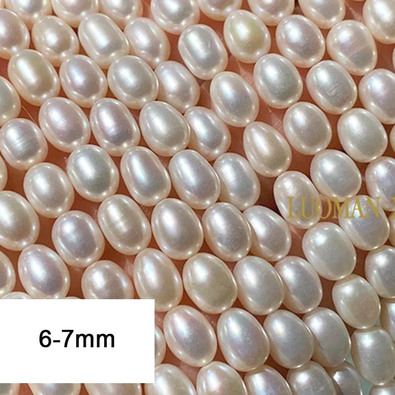 3-11MM 1pack Natural Rice Shape Freshwater Pearls Loose Spacer Beads for Jewelry Making Diy Bracelet Earrings Accessories Charms