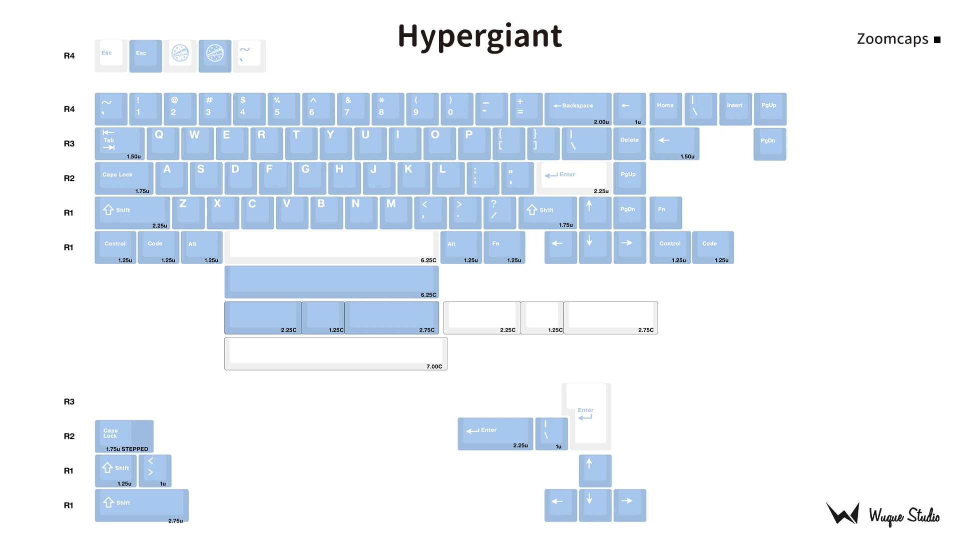 Imagem -03 - Wuque Studio Dyesub Keycaps Doubleshot Pbt Keycap Hypergiant Cereja Perfil ws Zoomcaps Fit-estilo mx Switches