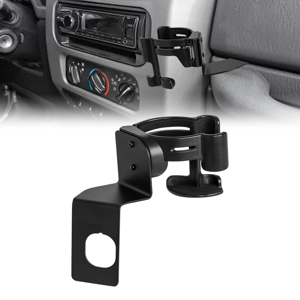 Car Cup Phone Holder for Jeep Wrangler JL 2018 2019 Rubicon Unlimited 2 in 1 Bolt-on Multi-Function Drink Stand Bracket