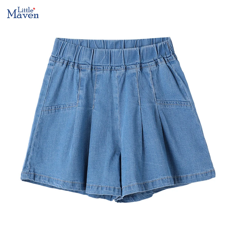 Little maven 2026 Sommer Neue Kinderkleidung Kinderkleidung Kleid Jeansrock Applikationen Baby Mädchen Kostüm Freizeitkleider