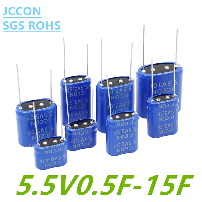 1 Uds condensador faradio igmopnrq combinación tipo JCCON 5,5 V 0.47F/1F/1.5F/2.0F/3,5F/4F/5F/7,5F/10F/15F