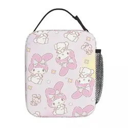 Sanrio Kawaii My Melody Insulated Lunch Bags borsa termica riutilizzabile Anime ad alta capacità Tote Lunch Box Food Bag Work Picnic