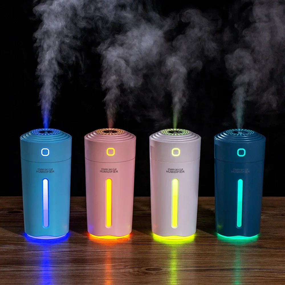 280ML Car Air Humidifier Multifunctional Colorful Atmosphere Light Sprayer Wireless Portable Home Office Air Humidifier 800mah