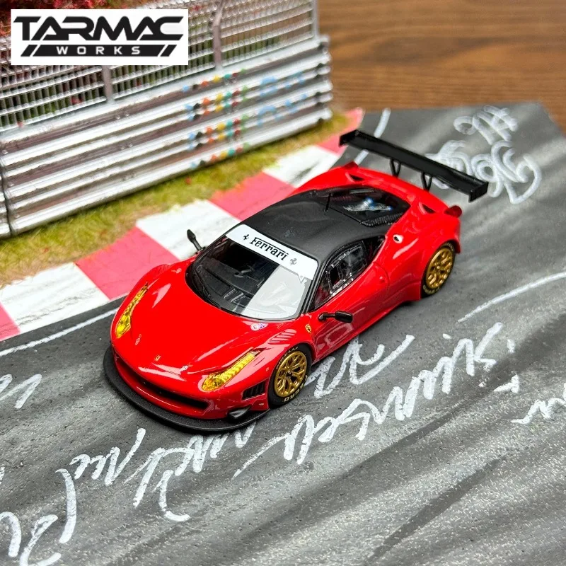 

Tarmac Works 1:64 458 Italia GT3 Cast-Steel Simulation Alloy Car Model, Boys' Toy, Gift for Friends on Special Occasion.