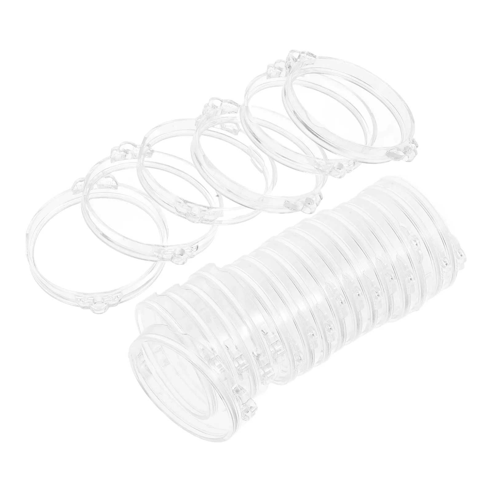 12pcs Coin Safe Holder Dual Head Design Clear Plastic Capsules Car Hanging ganizer For Collectors Storage Boxes