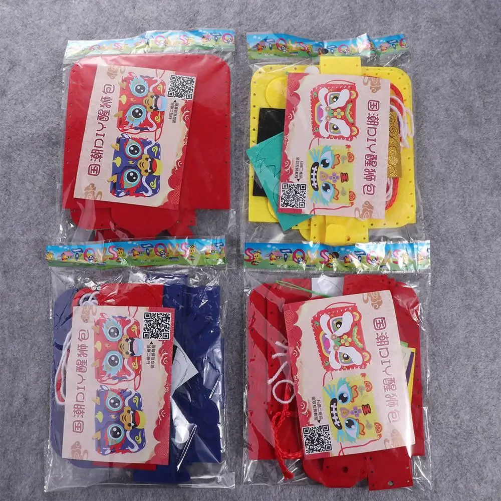 Niet-geweven stof DIY leeuwendans tas huis decoracion Chinese stijl DIY draak tas dansende leeuw geluk nieuwjaar draagbare handtas