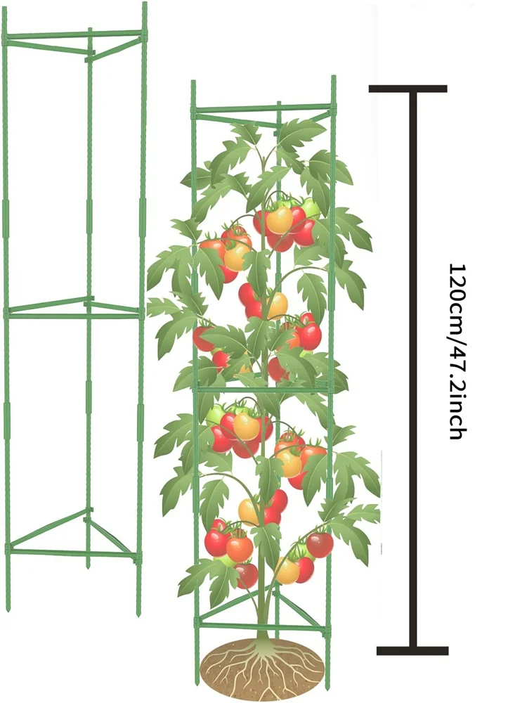 Tomatenkooi, Tot 51 Inch Plantenpalen Groenteroosters Samengesteld Voor Tuinklimplanten Groenten Bloemen