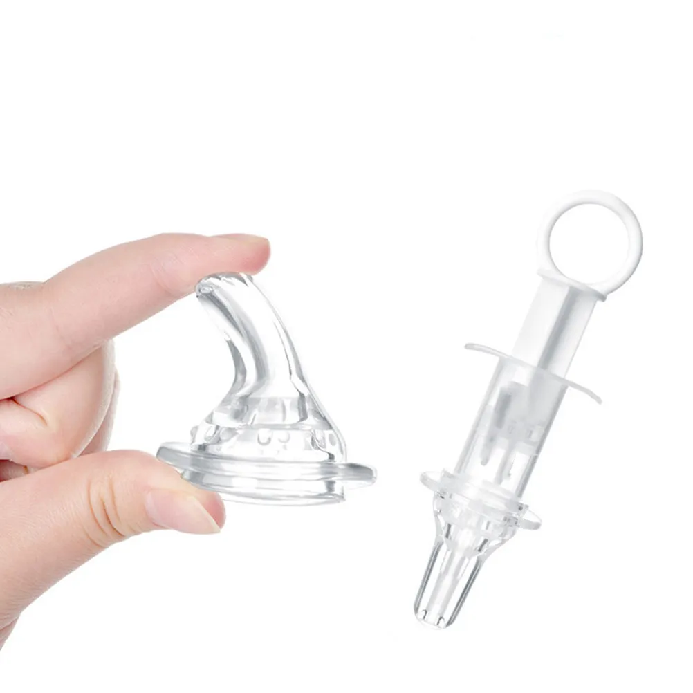 

Набор из 2 силиконовых дозаторов для лекарств для младенцев: насадка-поильник для воды, молока, смесей, с контролем дозировки, для новорожденных, шприцы-дозаторы для лекарств