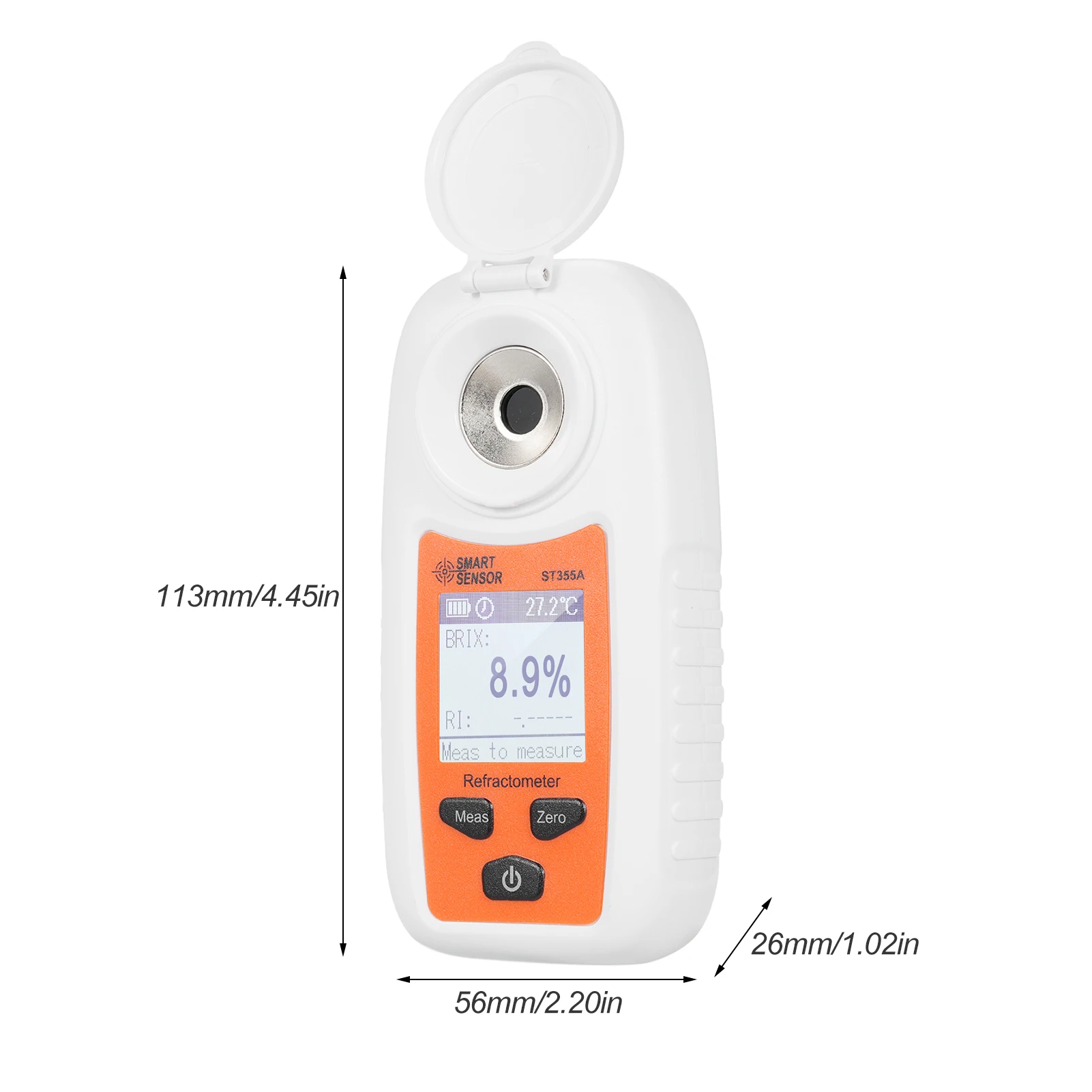 ST355A LCD cyfrowy refraktometr 0-55% Brix przenośny refraktometr miodu ATC Tester procent cukru detektor stężenia cukru