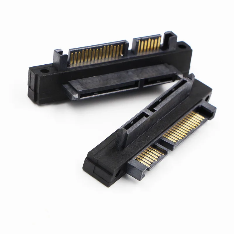 90องศา7 + 15Pin SATA ชายหญิงพอร์ตอะแดปเตอร์การ์ดสำหรับอะแดปเตอร์ HDD SSD