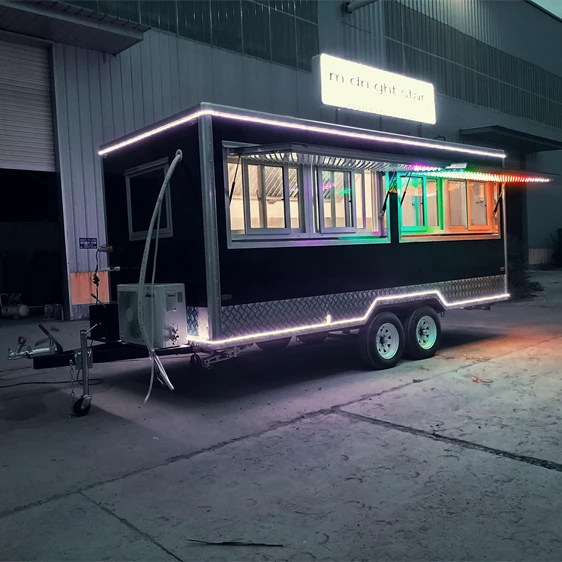 Wholesale Price Mobile Silver Frost Porch Style Concession Ice Cream Food Trucks Trailers Food Truck Equipment