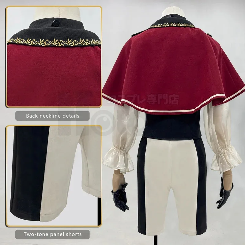 BanG Dream Ave Mujica アニメ ティモリス・ウミリ ヤハタ コスチューム シャツ ショーツ ベスト 手袋 コスプレ イベント 日常着 ギフト6;d'3,h'7.b;