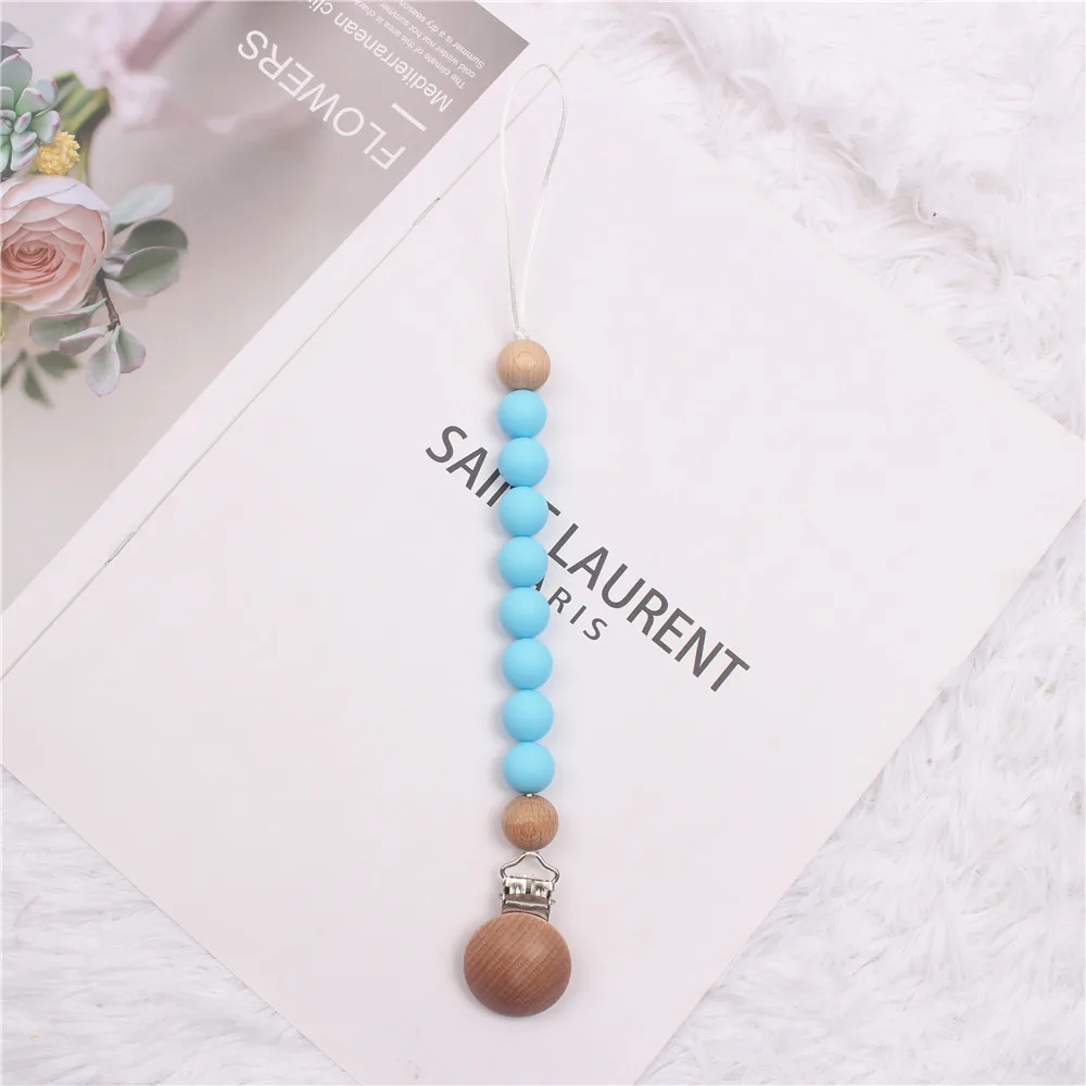 INS Pacifier Chain Food Grade Silicone Pacifier Pendant Gum Anti Drop Chain Baby Grinding Toy Bebe Pacifier Clips Baby Toys