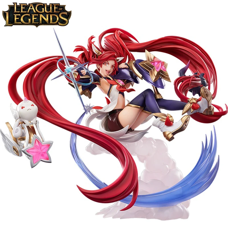 In Stock Genuine Original League of Legends Runaway Loli Star Guardian Jinx Action Anime Figure Collectible Model Dolls Ornament