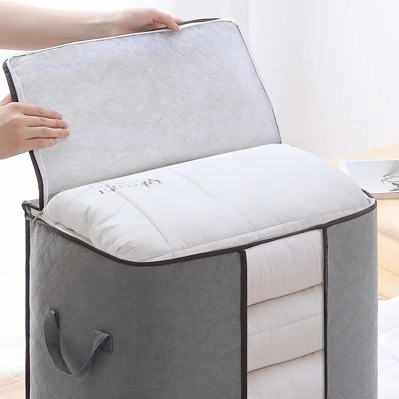 Thickened Non-woven Multi-functional Storage Bag Clothes Quilt Storage Bag Moving Packing Luggage Bag High Capacity