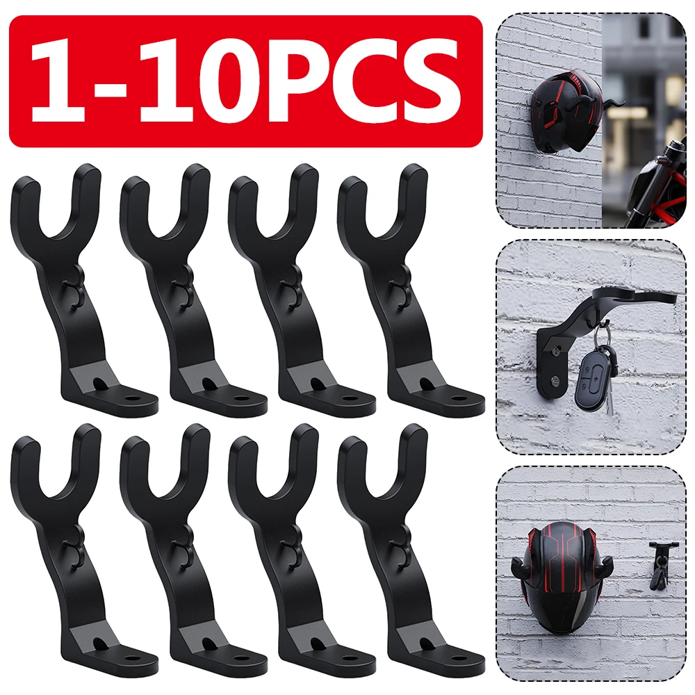 1-10Pcs Motorcycle Helmet Hook Racks Multipurpose Hook Hanger Home Luggage Jacket Holders Kitchen Cabinet Shelf Wall Mount Hooks