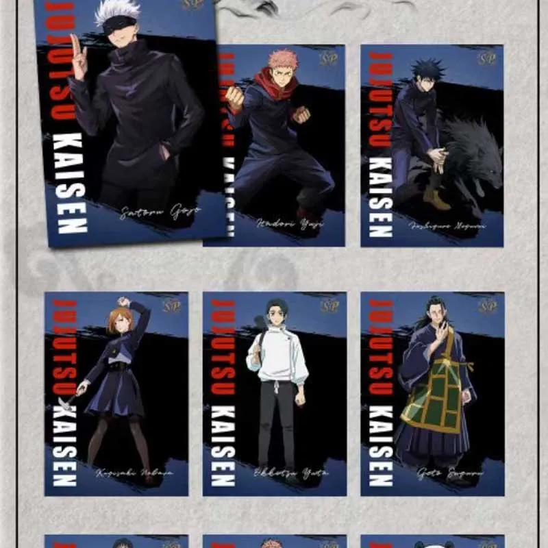 Wholesales Jujutsu Kaisen Collection Cards Acrylic A5 Card Gojo Satoru Itadori Yūji Children's Toys Acg Playing Trading Cards