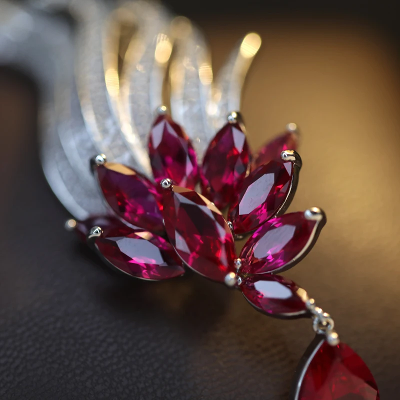 New Micro inlaid Zirconia Pearl Bouquet Camellia Flower Brooch Luxury Women\'s Coat Elegant Suit Accessories Banquet Corsage  Pin