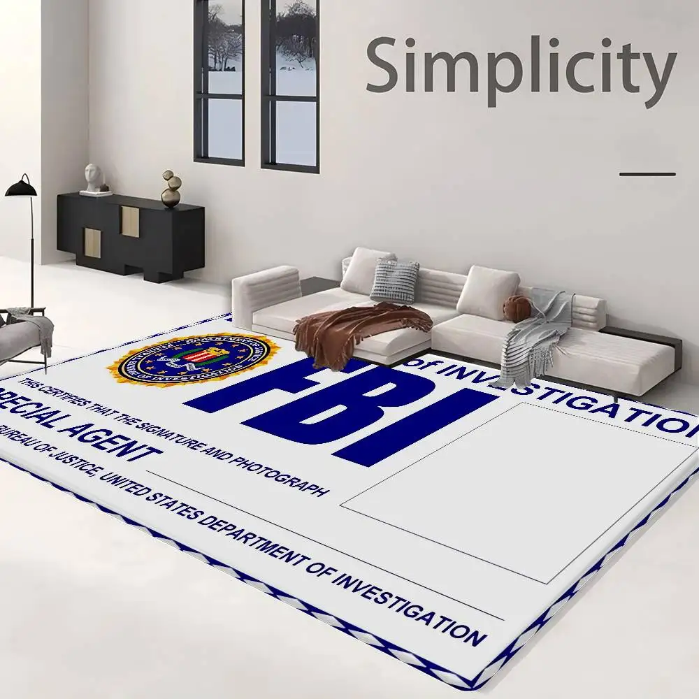 Police FBI Matte Film Room Mats Retro Multiple Choice Living Room Kitchen Rug Non-Slip Welcome Rug
