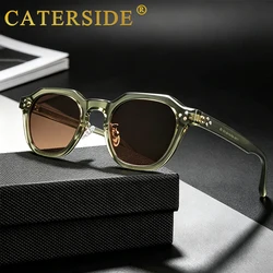 CATERSIDE Retro Polarized Sunglasses Men Ultralight TR90 Frame Polygon Women Sun Glasses Outdoor High Quality Travel Eyewear