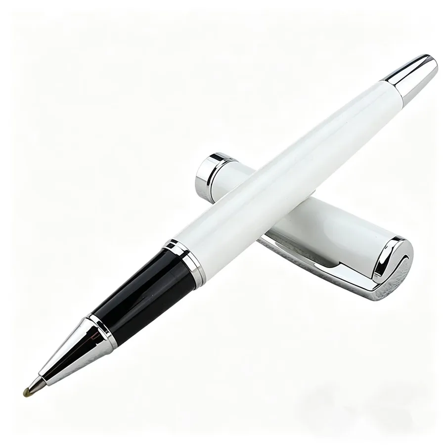 Metal Rollerball Pen Silver Clip Ballpoint Pen Smooth Writing Business Signature Pen For Office School