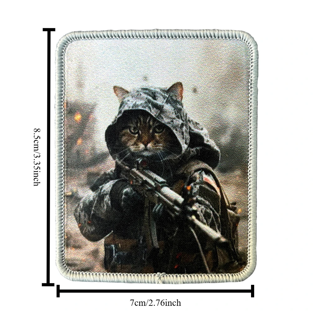 Parche táctico moral gato con gancho y bucle para chaleco y mochila - imagen 3