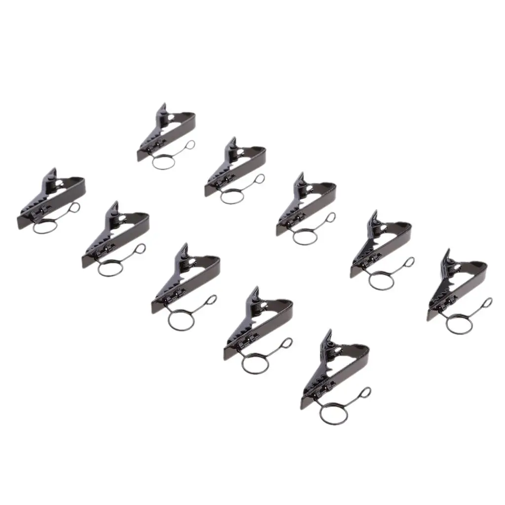 2-6pack 10 Pieces Ring-type Lapel / Lavalier Microphone Tie Metal Clip Holder