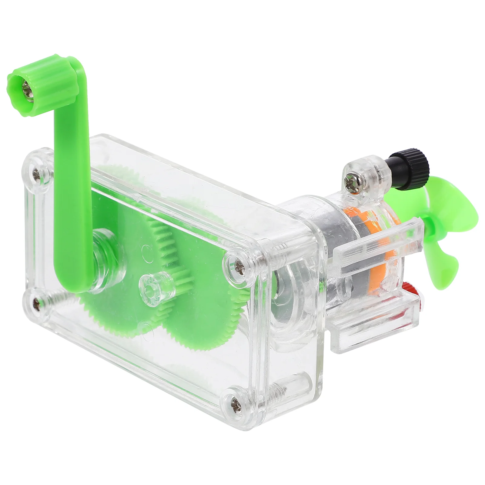 

Hand Generator Handheld Crank Power Model Electricity Portable Science Kit Acrylic Primary School