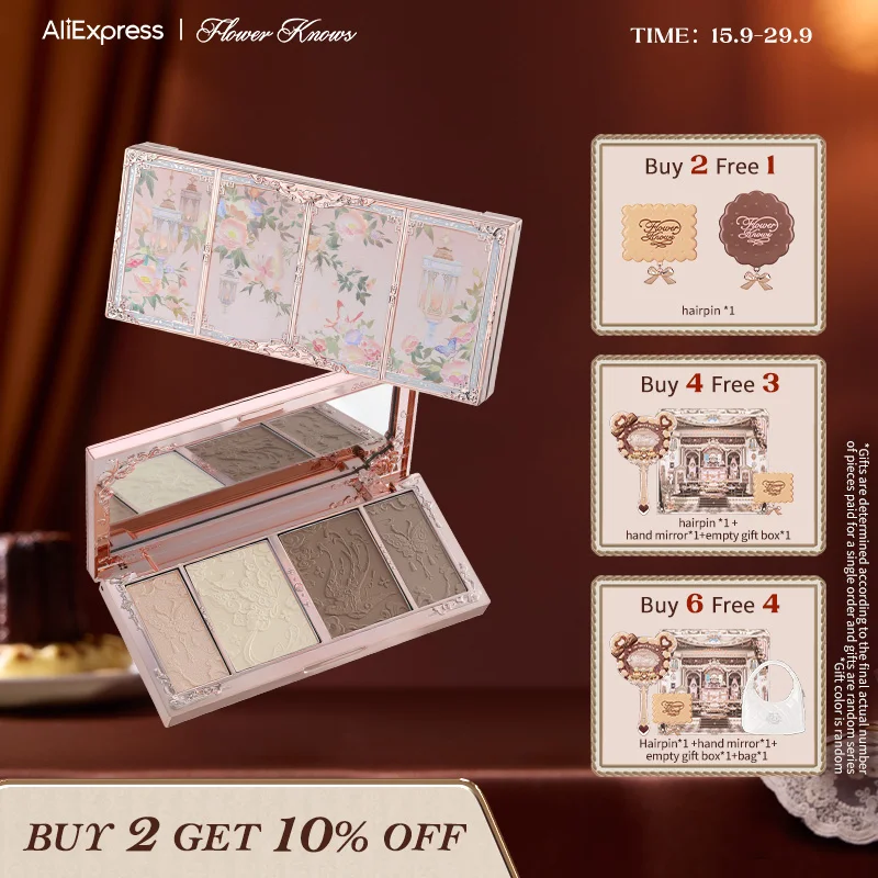 

Flower Knows Butterfly Cloud Collar Collection Embossed Highlight & Contour Palette 16g